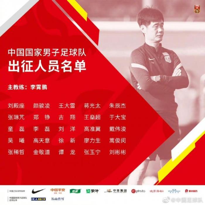 国足12强赛大名单：武磊和四归化落选，李磊入选