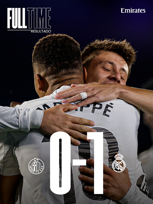 西甲:皇马1-0赫塔费 姆巴佩制胜 维尼修斯替补造两红