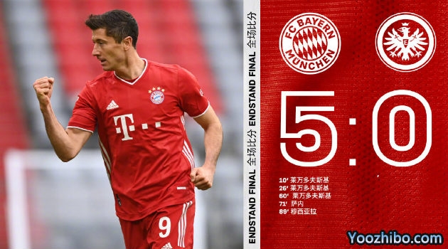 <a href=/zuqiujingpin/bayern/ target=_blank class=infotextkey>拜仁</a>慕尼黑5-0法兰克福